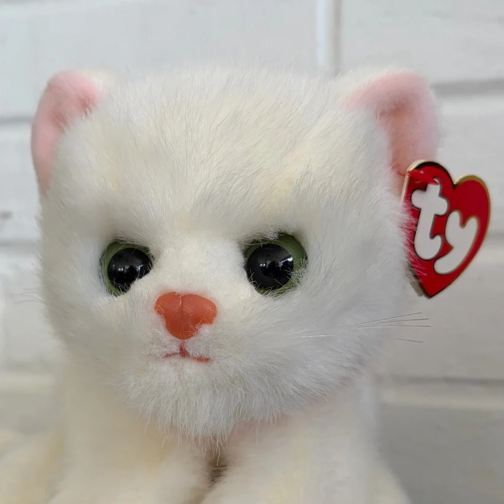 TY Retired 1996 Beanie Baby White Cat “Crystal” NWT 🎀 - Picture 2 of 8